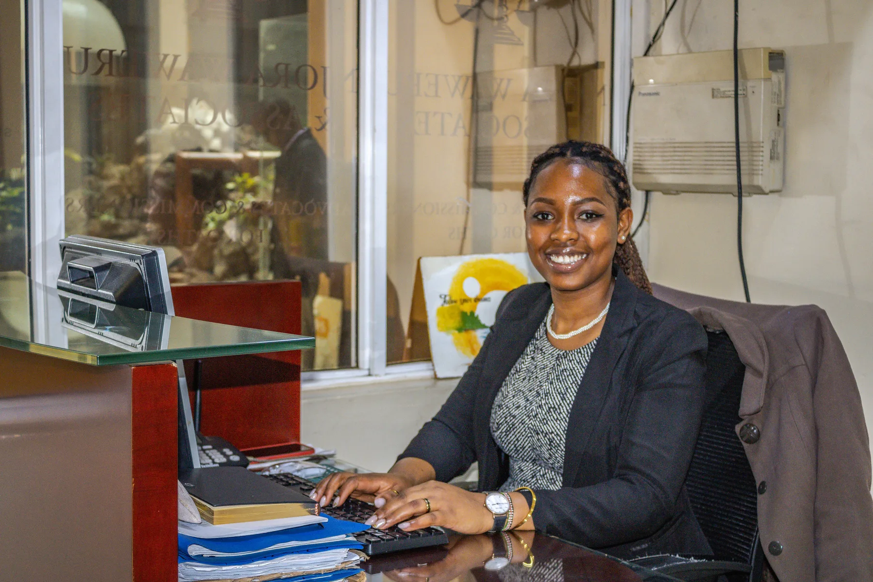 A member of the Njora Waweru & Associates team at work in the Nairobi office